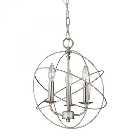 Thomas Williamsport 3-Light Pendant in Brushed Nickel 1513CH/20